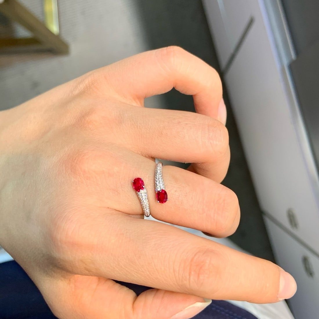 14k Gold 1.11 Ctw Natural Ruby & Diamond Ring - 5