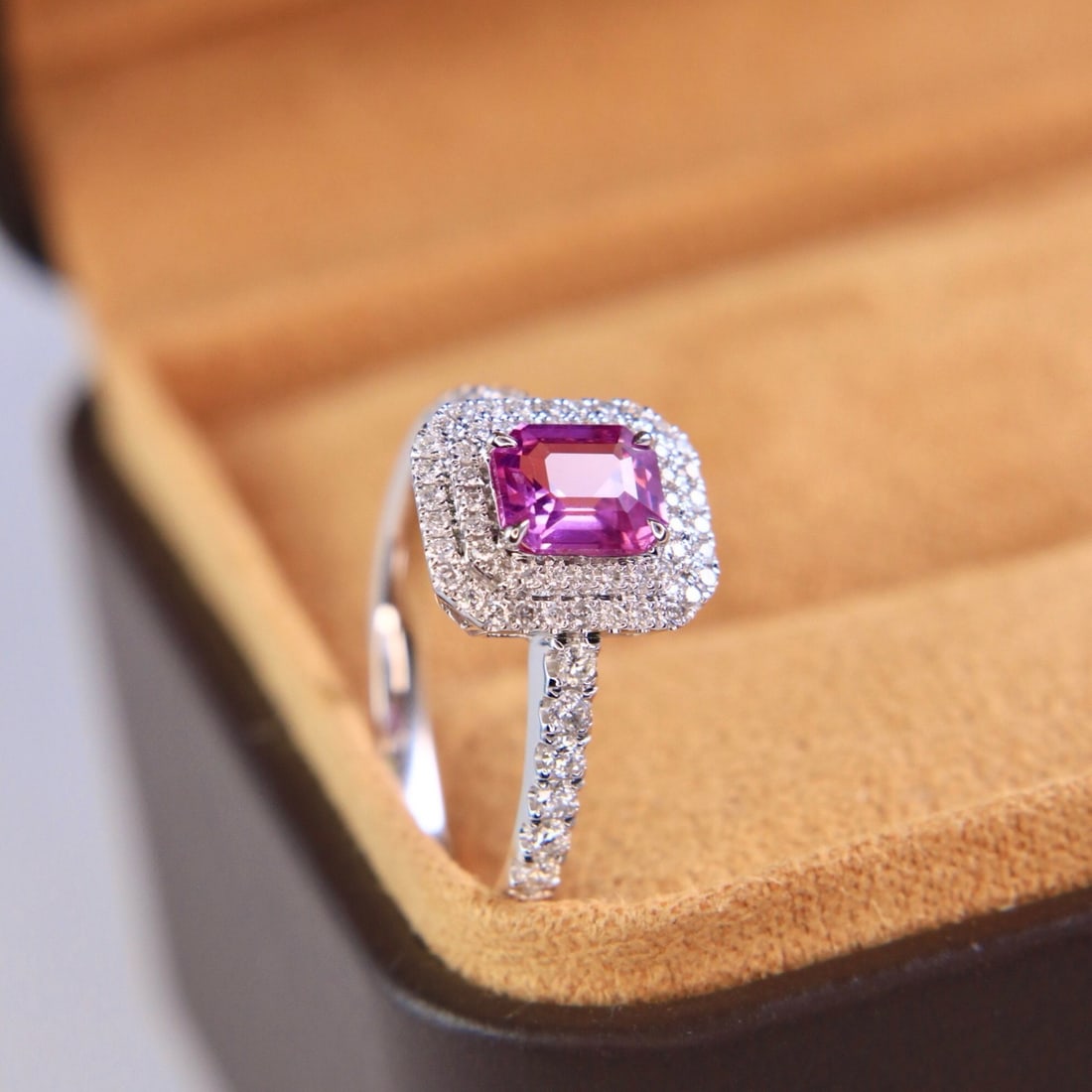 14k Gold 1.07 Ctw Natural Sapphire & Diamond Ring - 4