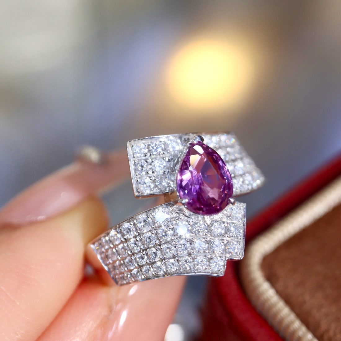 14k Gold 1.74 Ctw Natural Sapphire & Diamond Ring - 7