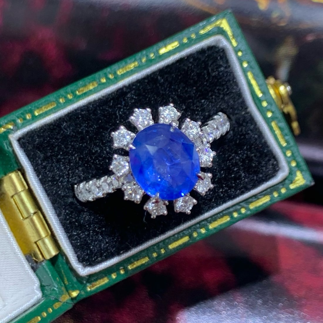 14k Gold 2.42 Ctw Natural Sapphire & Diamond Ring - 2