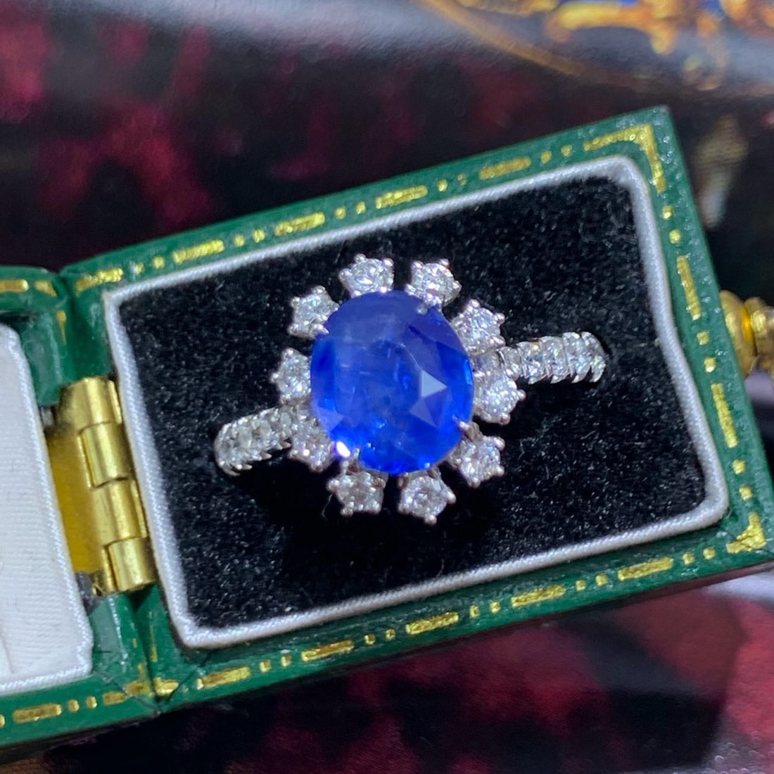 14k Gold 2.42 Ctw Natural Sapphire & Diamond Ring - 5