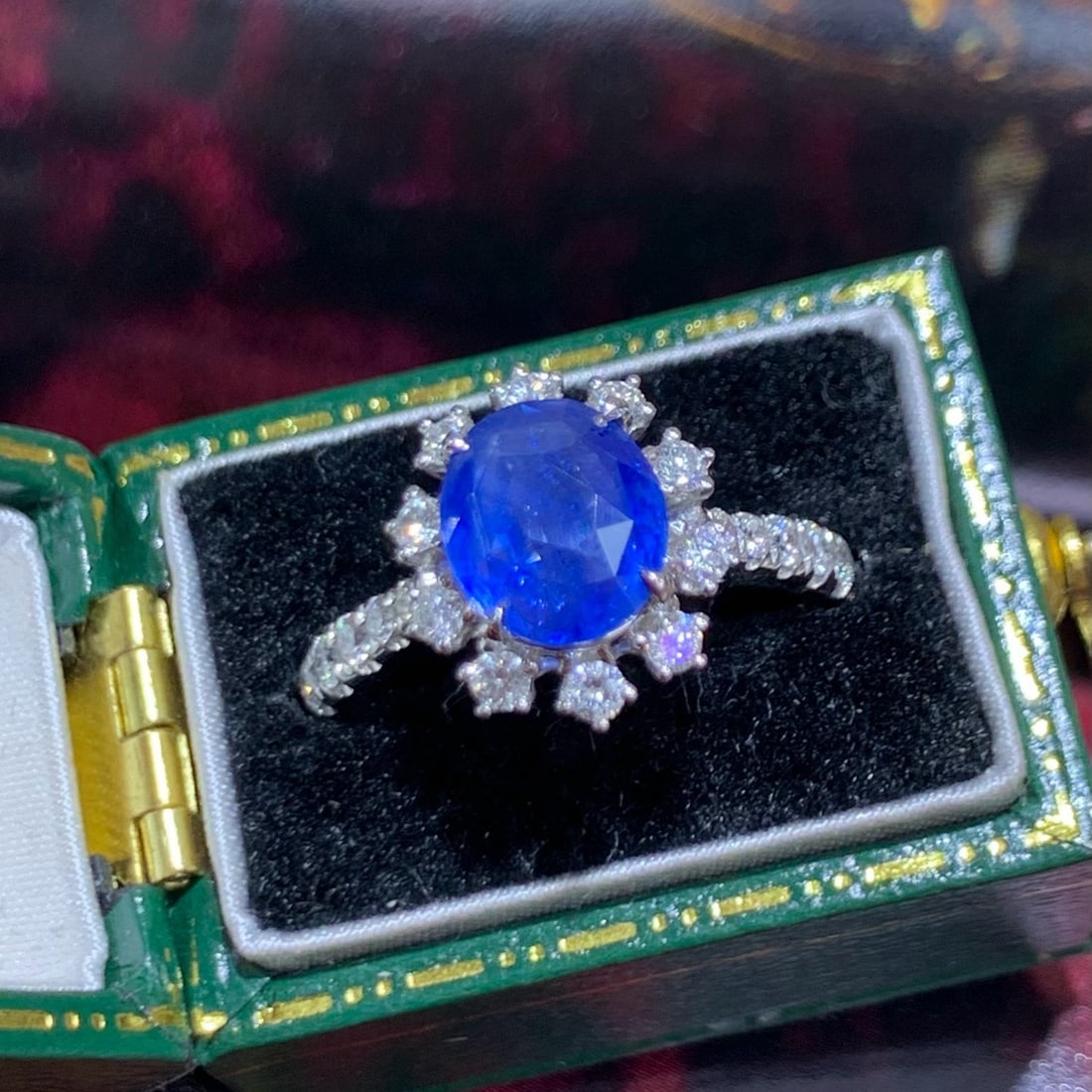 14k Gold 2.42 Ctw Natural Sapphire & Diamond Ring - 6