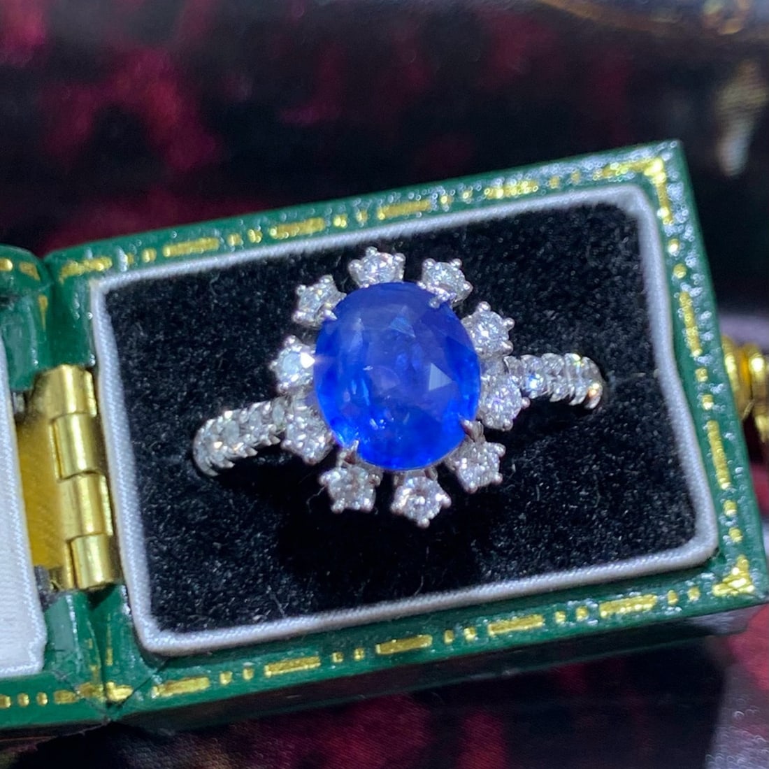 14k Gold 2.42 Ctw Natural Sapphire & Diamond Ring - 7