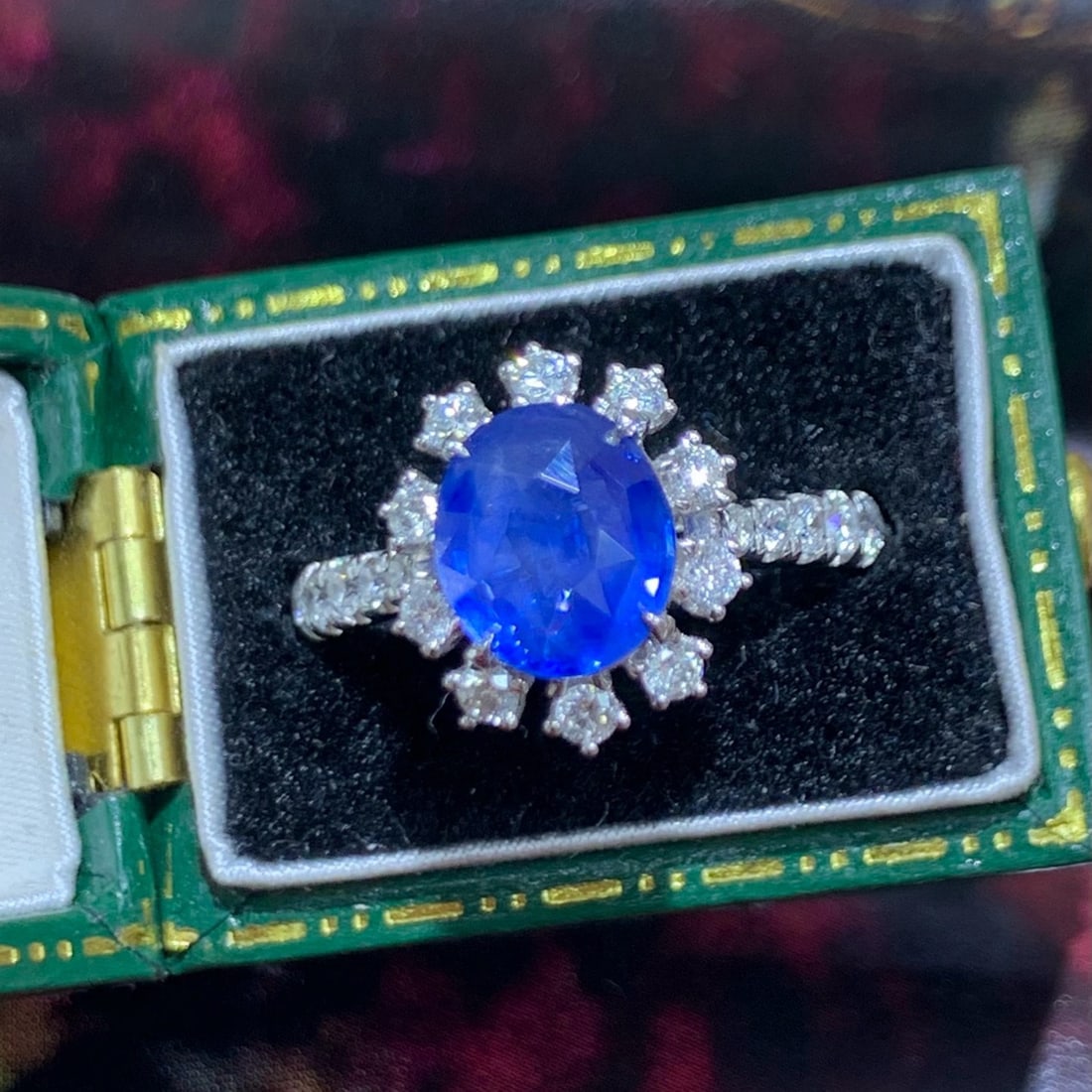 14k Gold 2.42 Ctw Natural Sapphire & Diamond Ring - 9