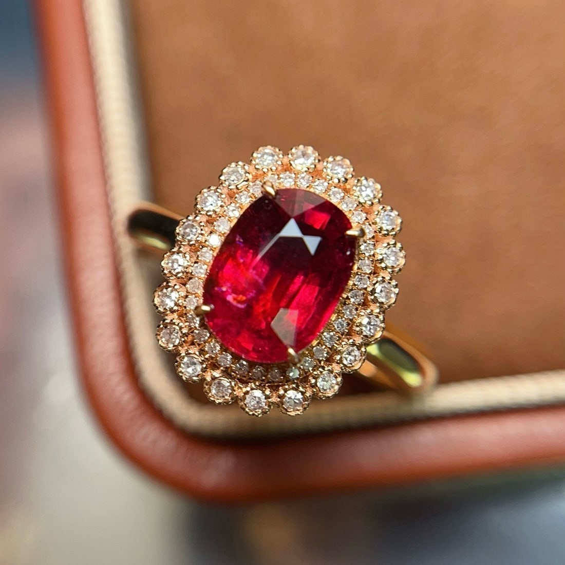 14k Gold 2.20 Ct Natural Tourmaline & Diamond Ring - 2
