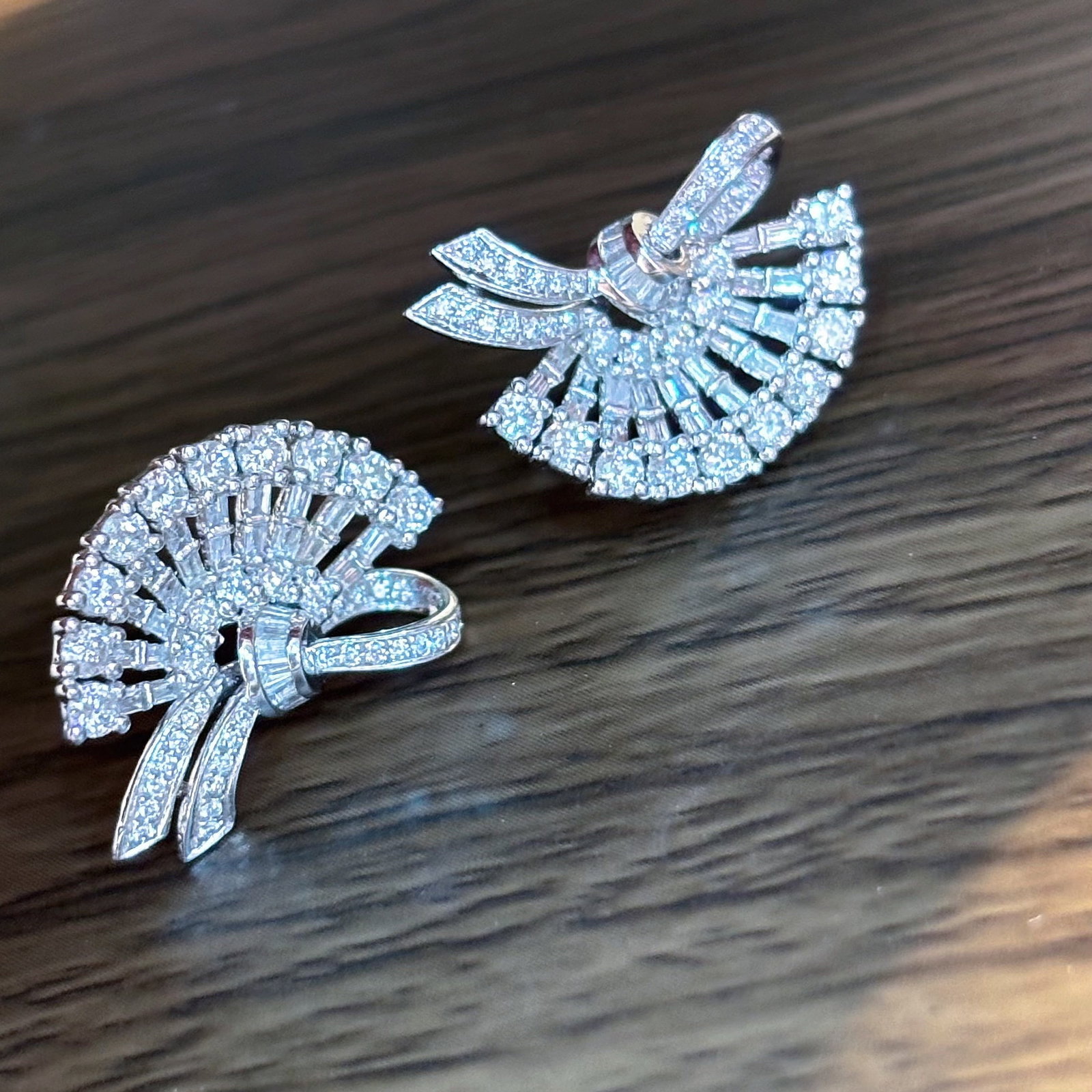 14k Gold 1.3 Ct Natural H Diamond Earrings - 4