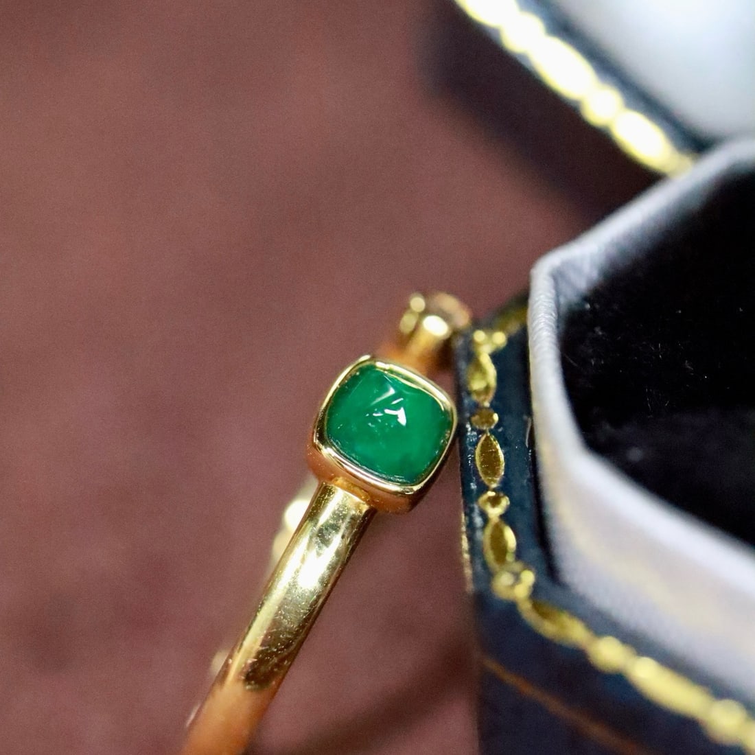 14k Gold 0.27 Ctw Natural Emerald & Diamond Ring - 3