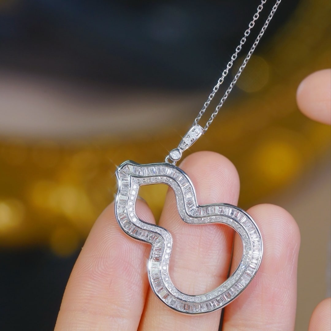 14k Gold 0.88 Ct Natural H Diamond Necklace - 3