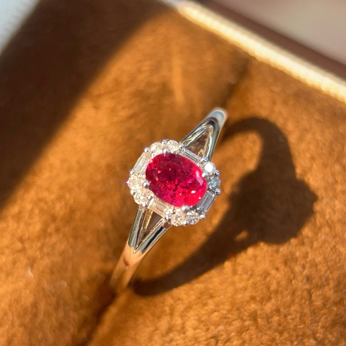 14k Gold 0.6 Ctw Natural Ruby & Diamond Ring - 2