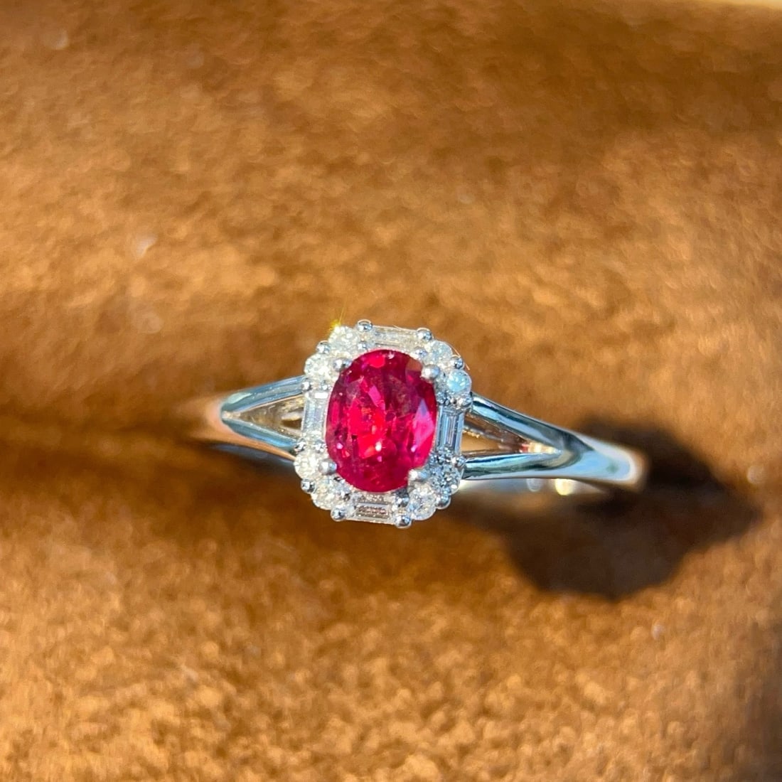 14k Gold 0.6 Ctw Natural Ruby & Diamond Ring - 3