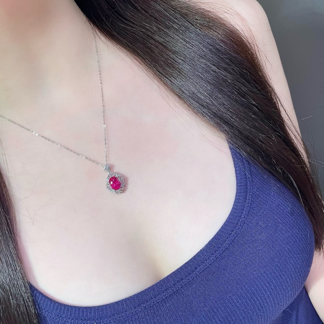 14k Gold 4.02 Ctw Natural Tourmaline & Sapphire Pendant( Without Chain ) - 5