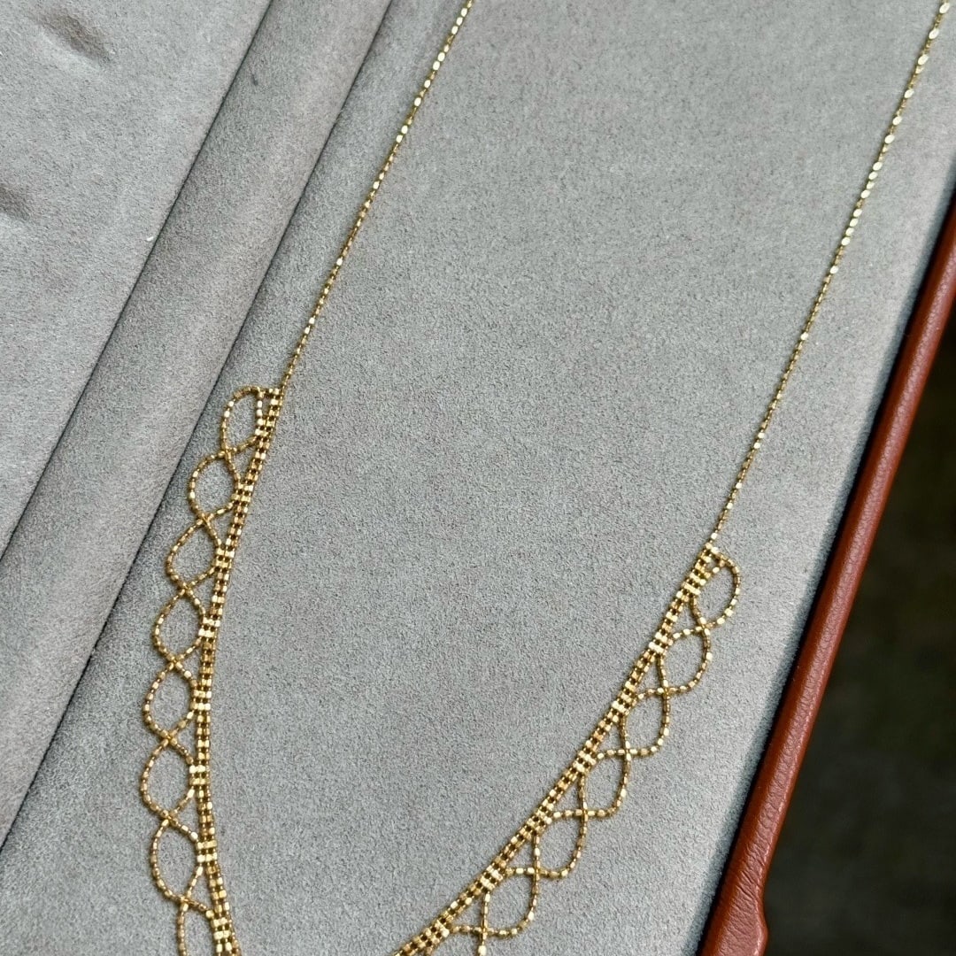 14k Gold 3 Ct Natural Emerald Necklace - 5