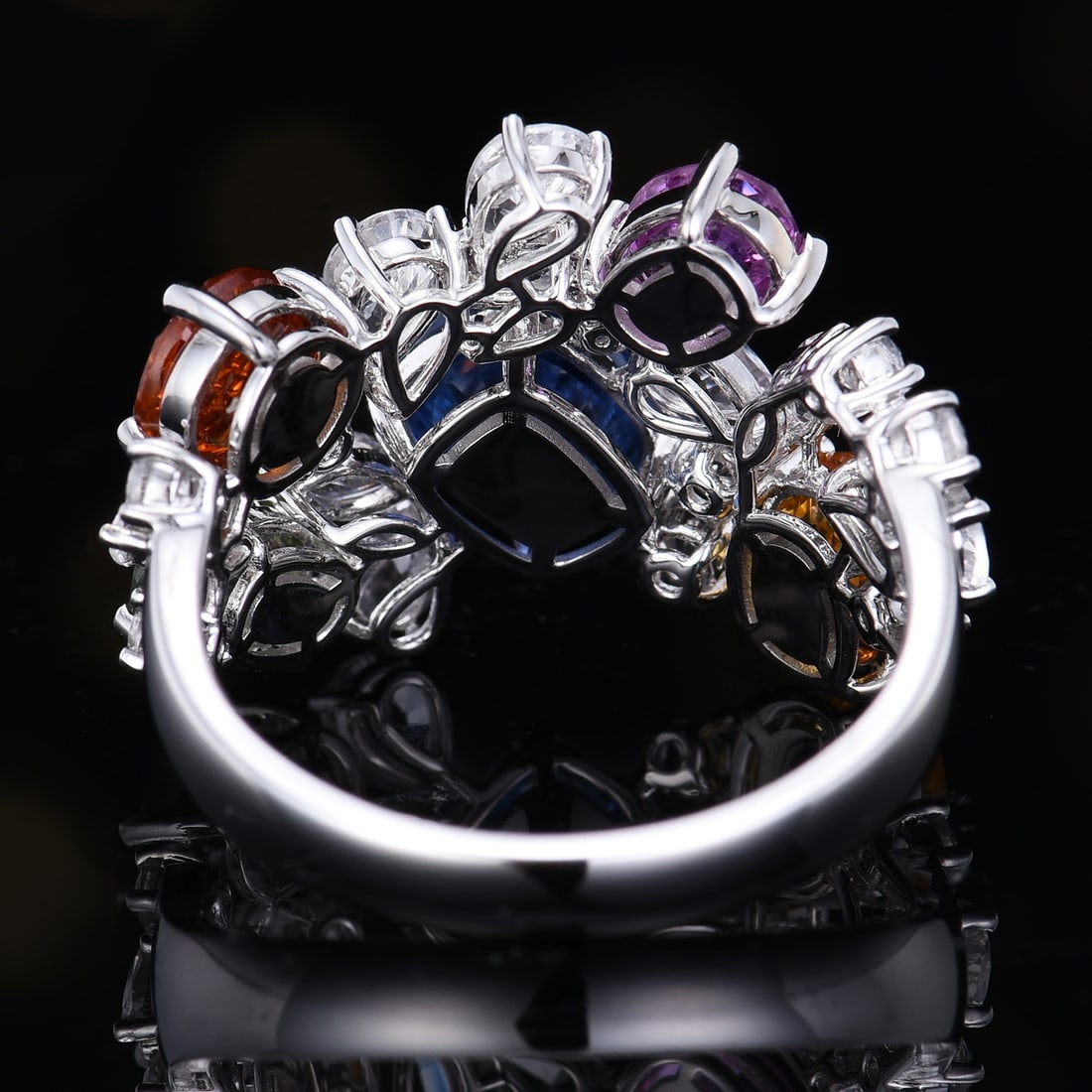 14k Gold 6.05 Ctw Natural Sapphire & Sapphire Ring - 4