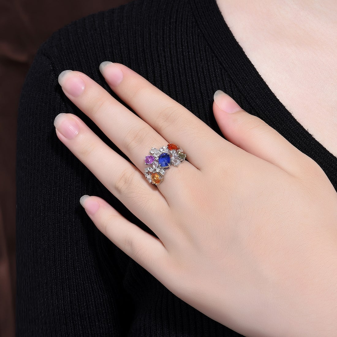 14k Gold 6.05 Ctw Natural Sapphire & Sapphire Ring - 5