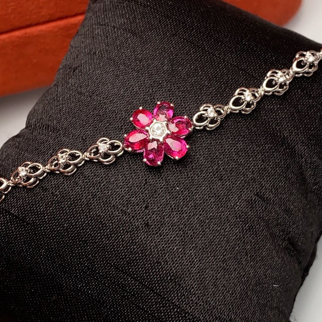 14k Gold 2.30 Ct Natural Ruby & Sapphire Bracelet - 2