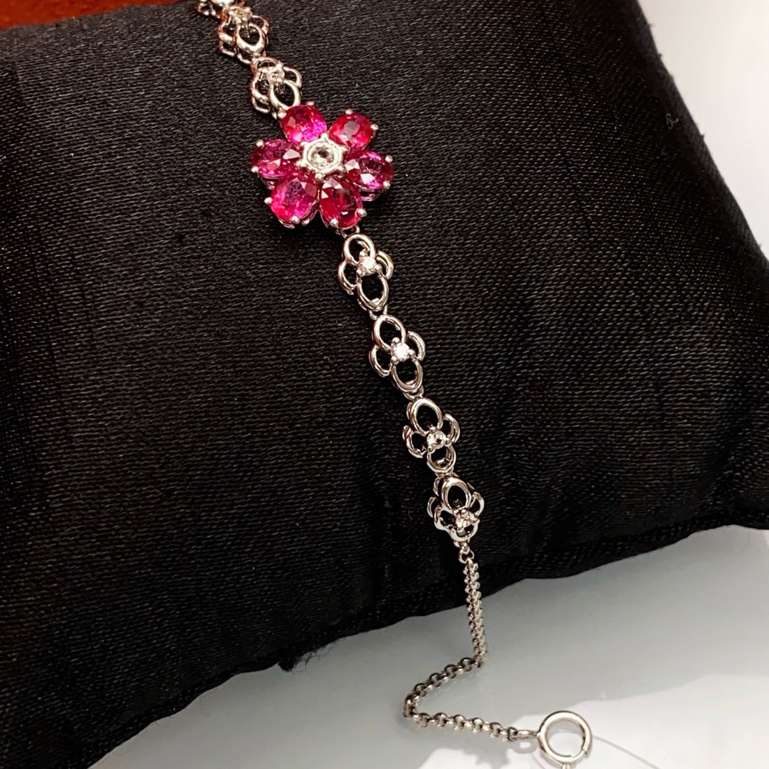 14k Gold 2.30 Ct Natural Ruby & Sapphire Bracelet - 3