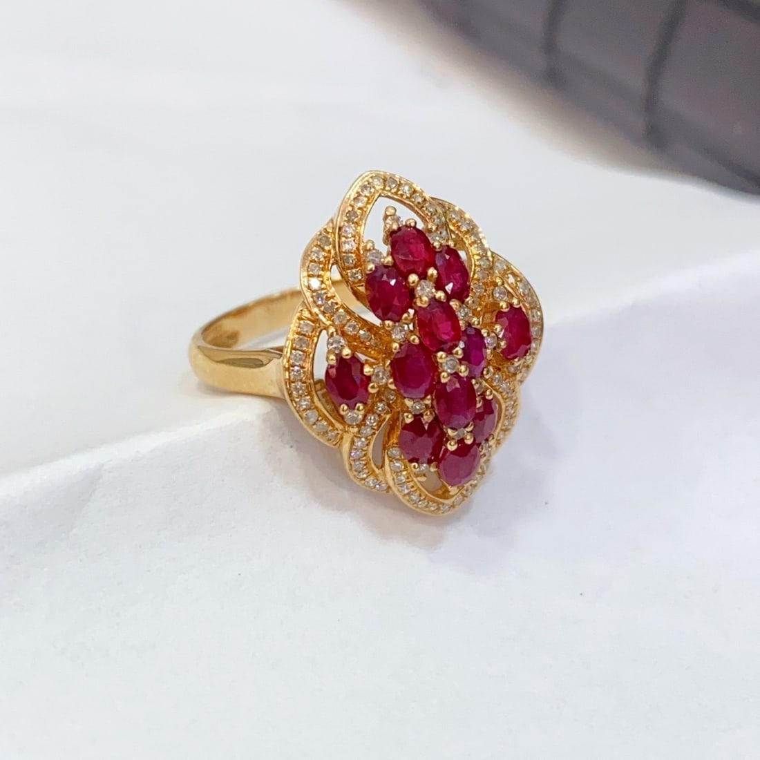 14k Gold 2.00 Ct Natural Ruby & Diamond Ring - 2
