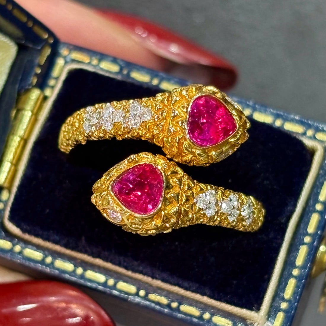 14k Gold 0.8 Ct Natural Ruby & Diamond Ring - 3