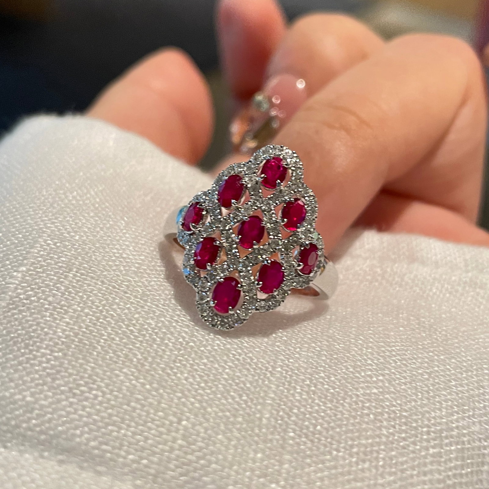 14k Gold 1 Ct Natural Ruby & Diamond Ring - 2