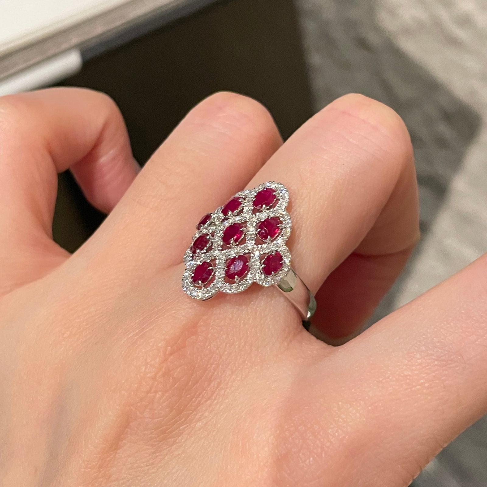 14k Gold 1 Ct Natural Ruby & Diamond Ring - 3