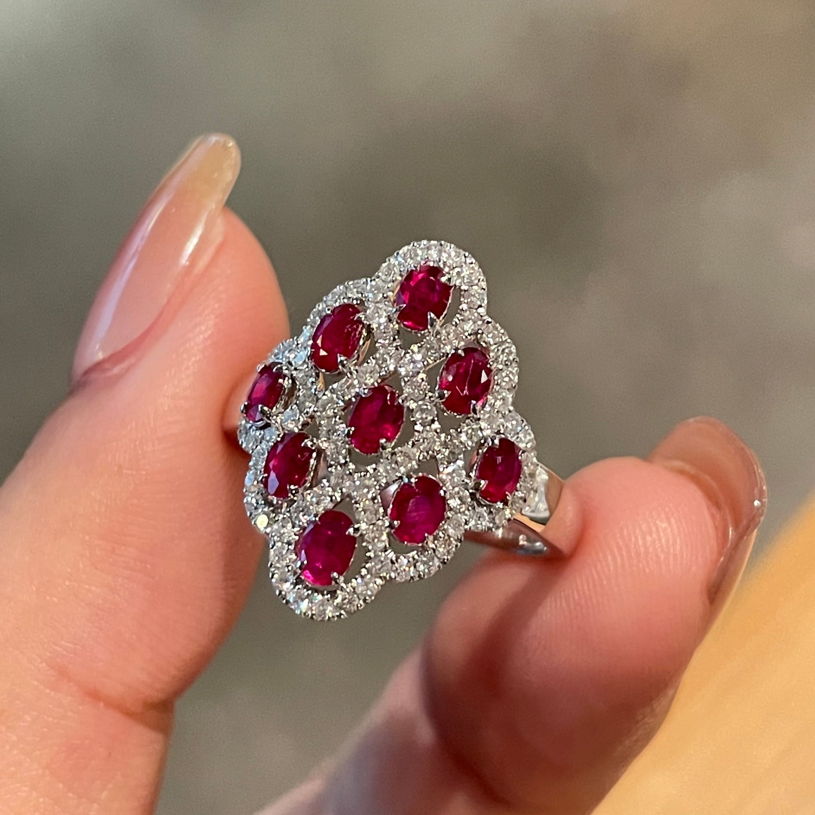14k Gold 1 Ct Natural Ruby & Diamond Ring - 4