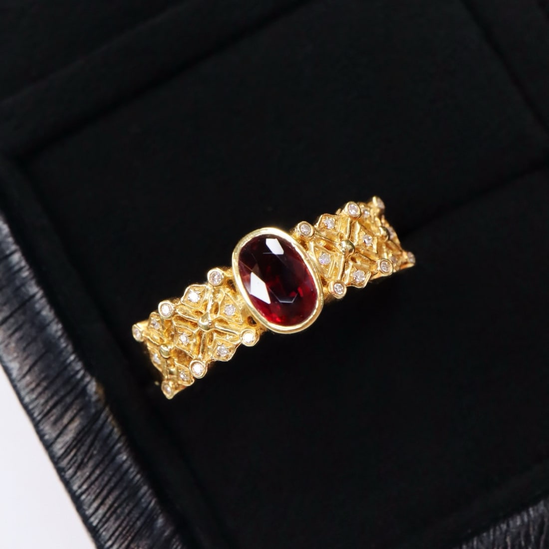 14k Gold 0.86 Ctw Natural Ruby & Diamond Ring - 5