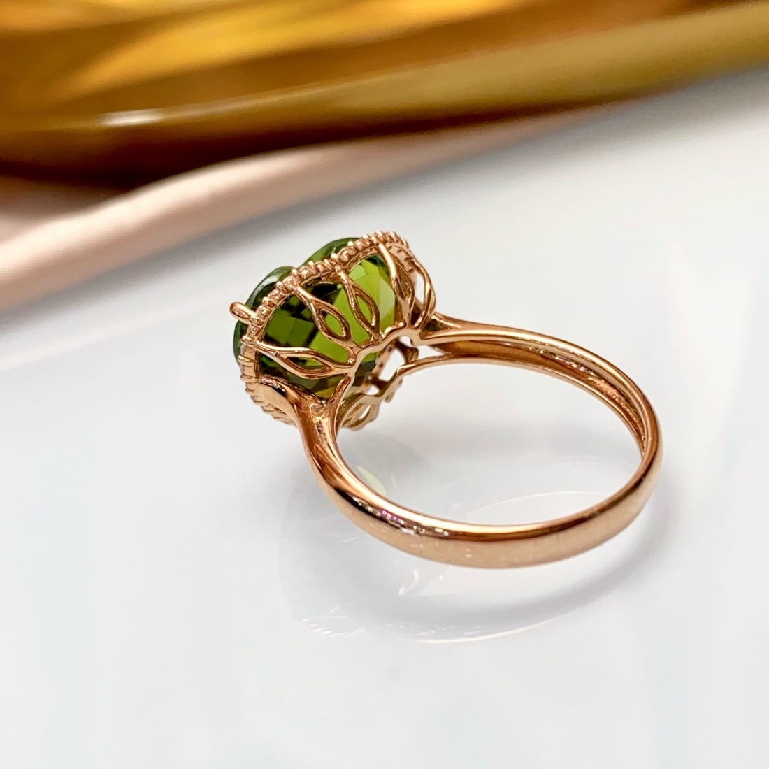 14k Gold 5.55 Ct Natural Tourmaline & Diamond Ring - 2
