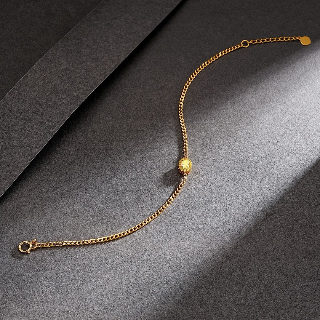 14k Gold 0.29 Ctw Natural Yellow Diamond & Yellow Diamond Bracelet - 4