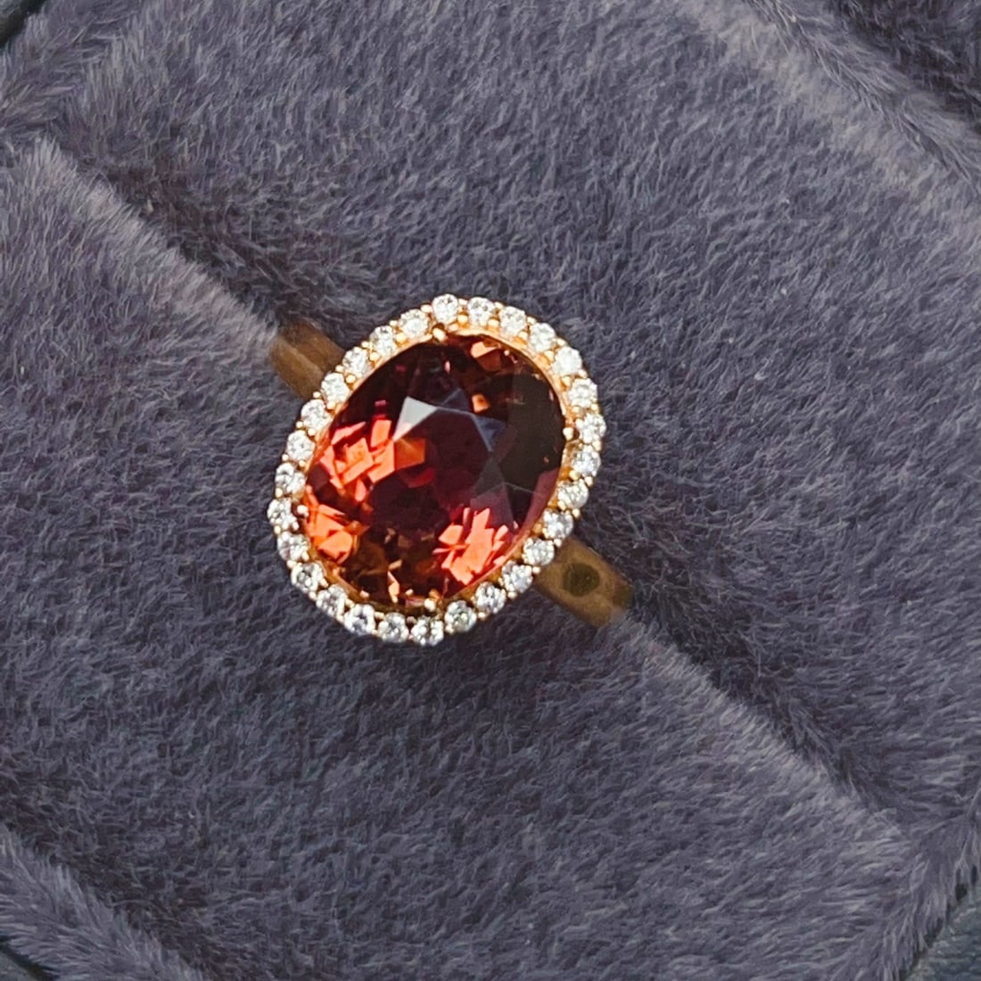 14k Gold 4.85 Ct Natural Tourmaline & Diamond Ring - 3