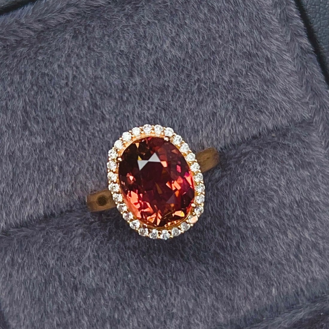 14k Gold 4.85 Ct Natural Tourmaline & Diamond Ring - 4