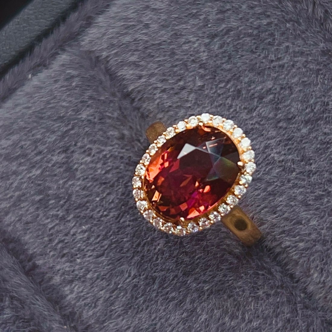 14k Gold 4.85 Ct Natural Tourmaline & Diamond Ring - 5