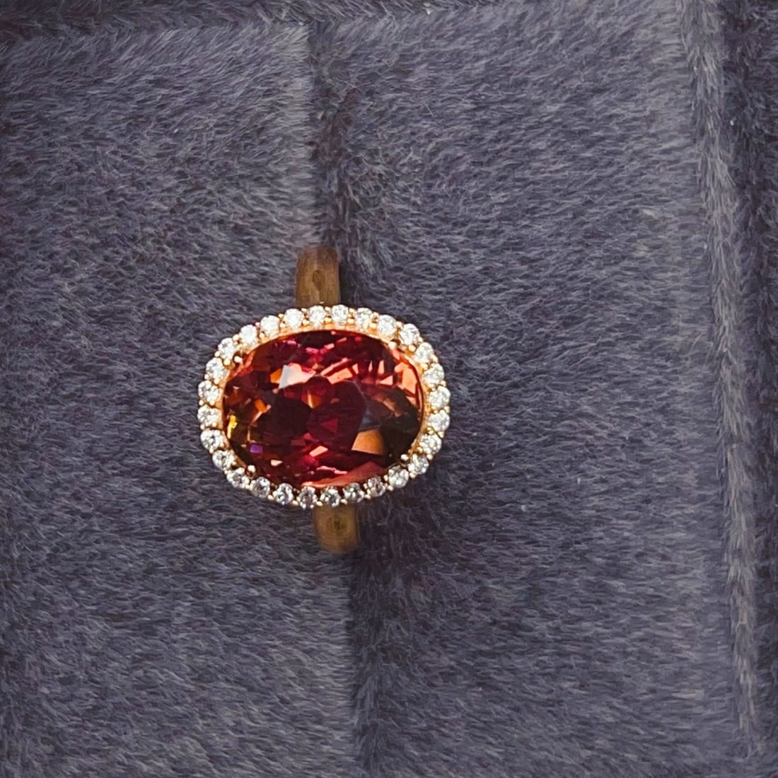 14k Gold 4.85 Ct Natural Tourmaline & Diamond Ring - 6