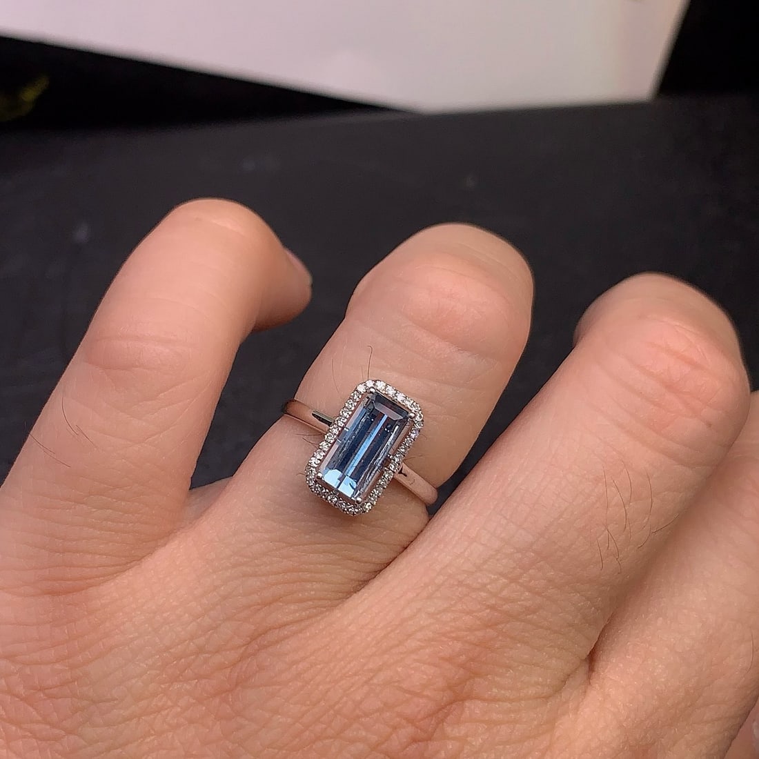 14k Gold 1.65 Ctw Natural Aquamarine & Diamond Ring - 3