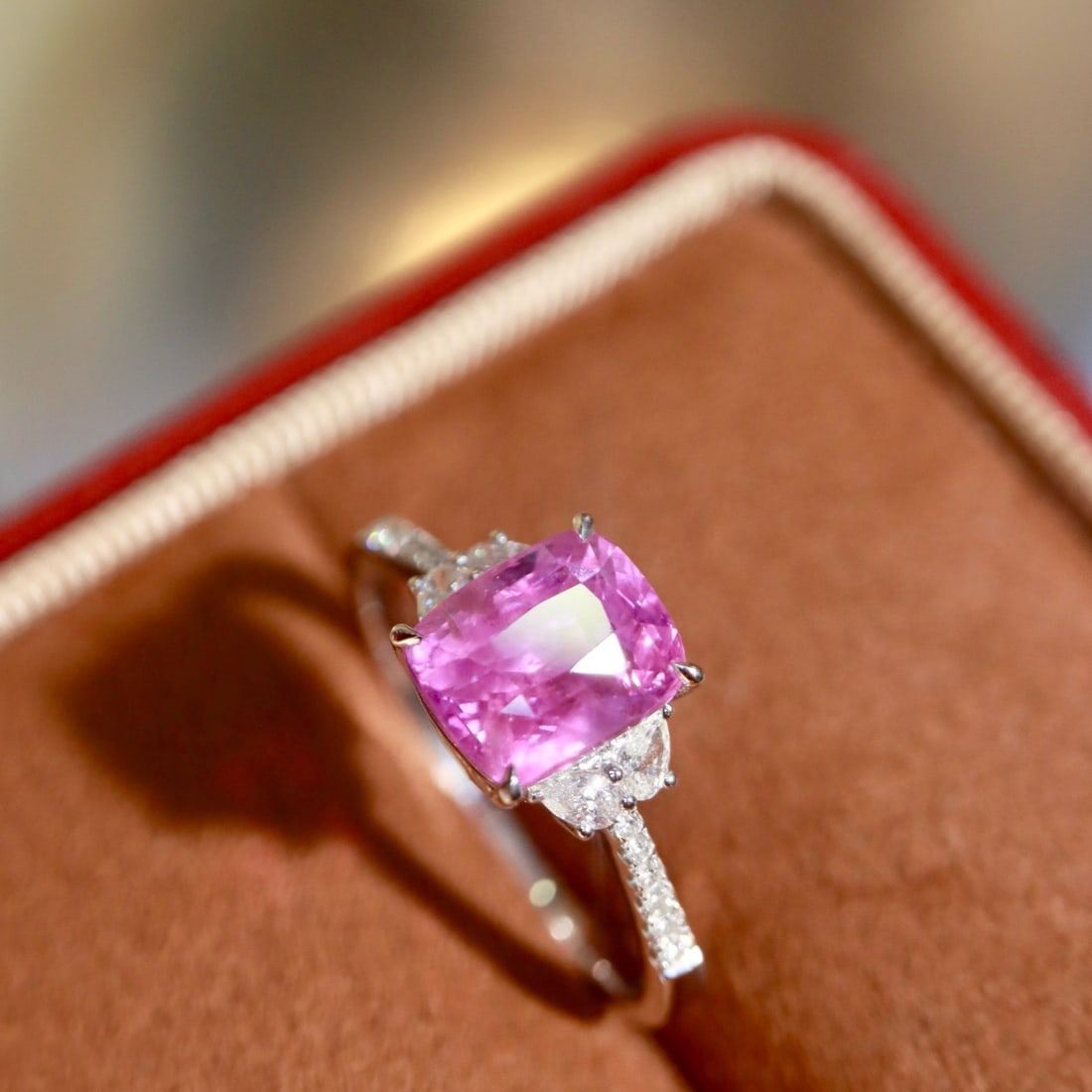 14k Gold 3.22 Ctw Natural Sapphire & Diamond Ring - 2