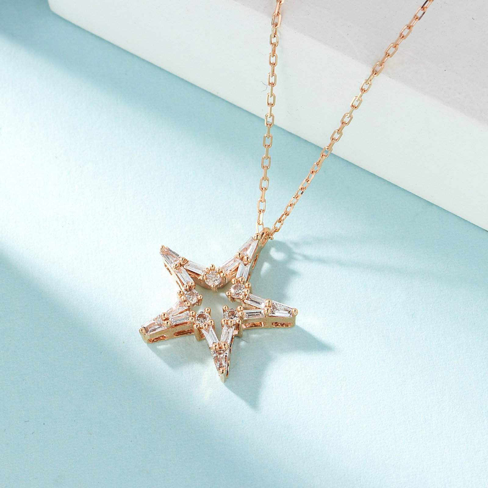14k Gold 0.25 Ctw Natural H Diamond Necklace - 2