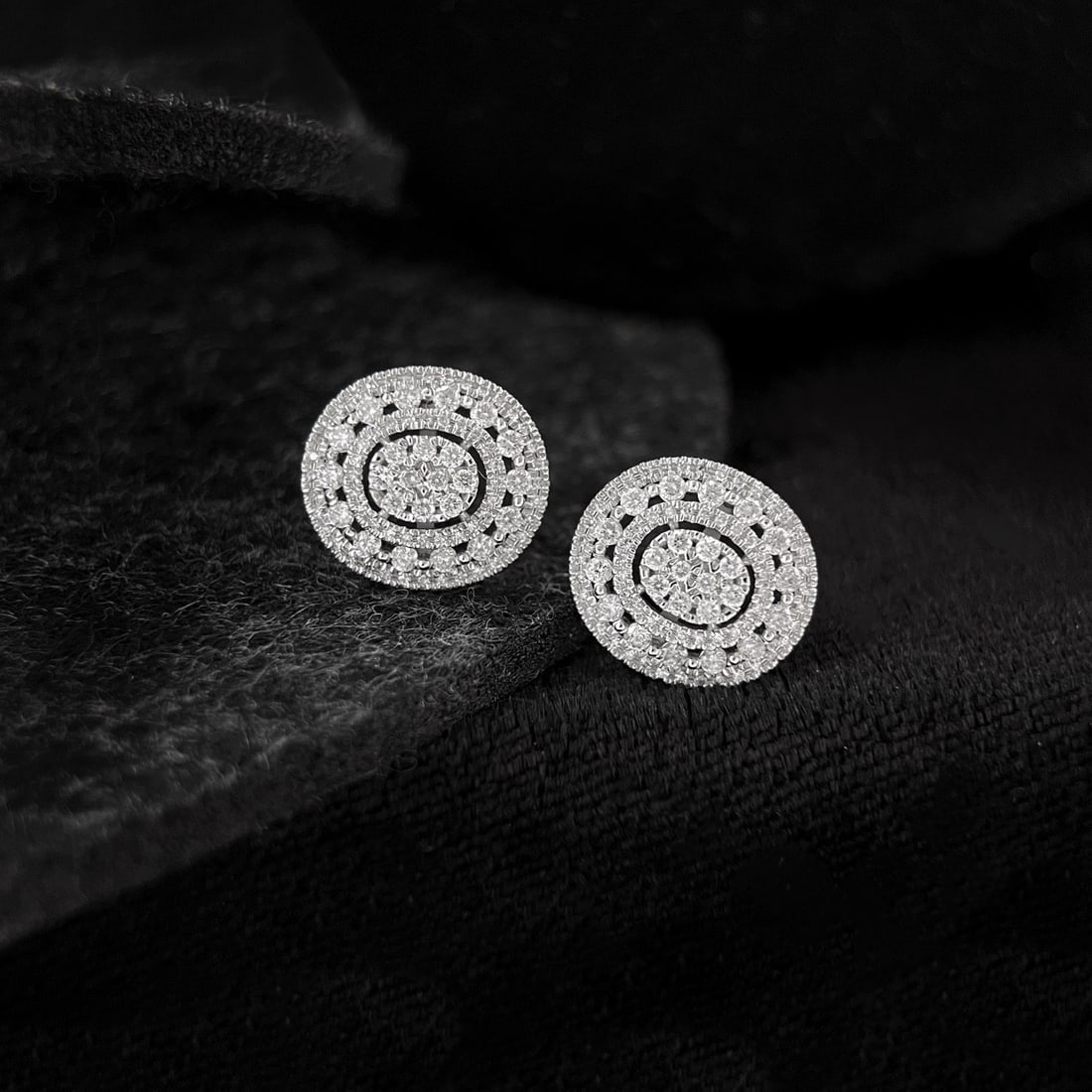 14k Gold 1 Ct Natural H Diamond Earrings - 3