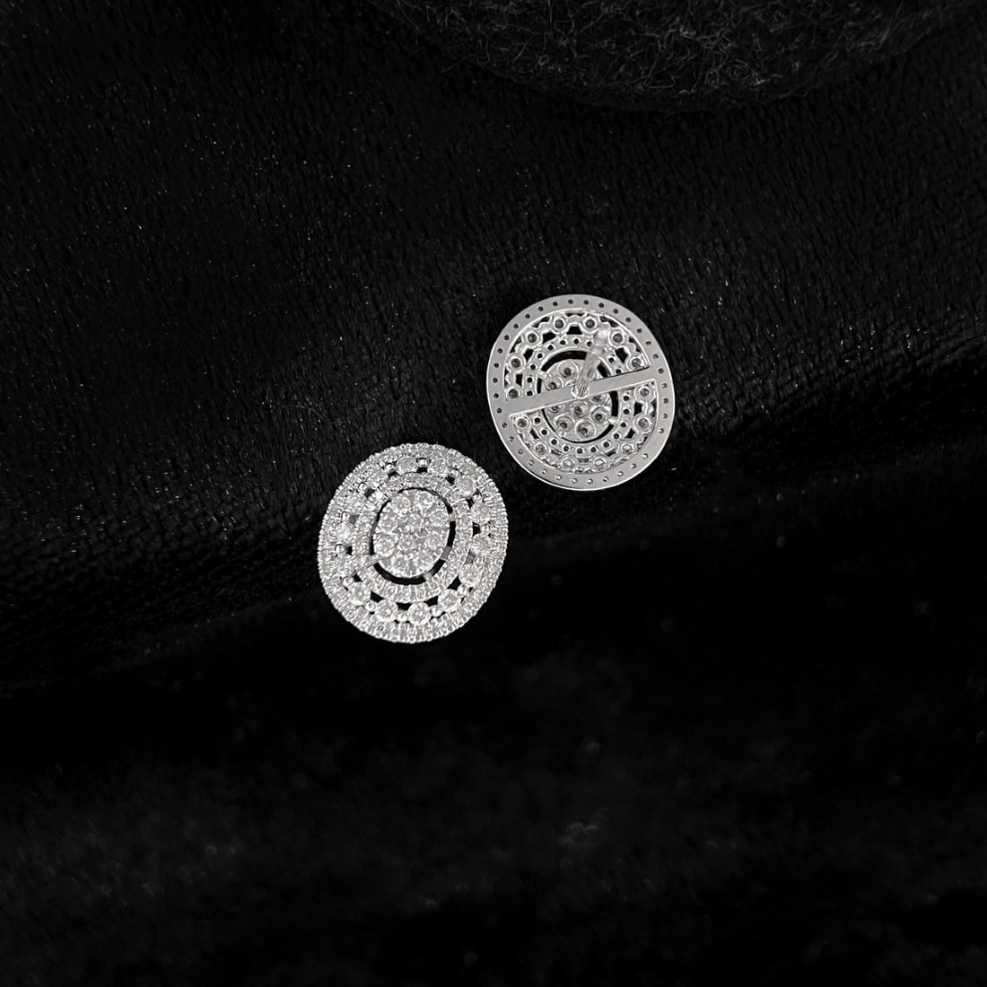 14k Gold 1 Ct Natural H Diamond Earrings - 4