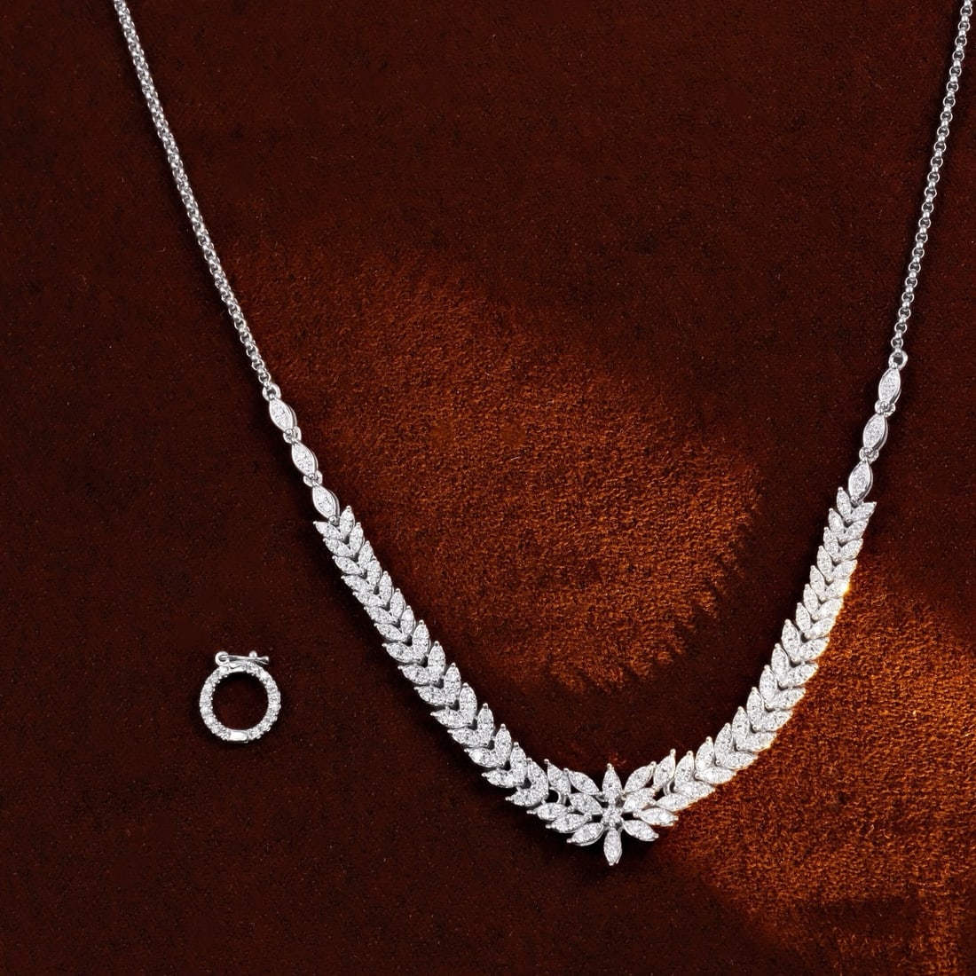 14k Gold 1.5 Ct Natural H Diamond Necklace - 3