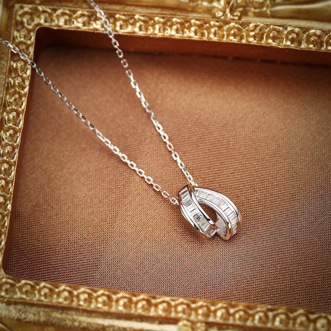 14k Gold 0.13 Ct Natural H Diamond Necklace - 2