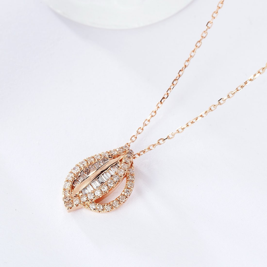 14k Gold 0.25 Ctw Natural H Diamond Necklace - 3
