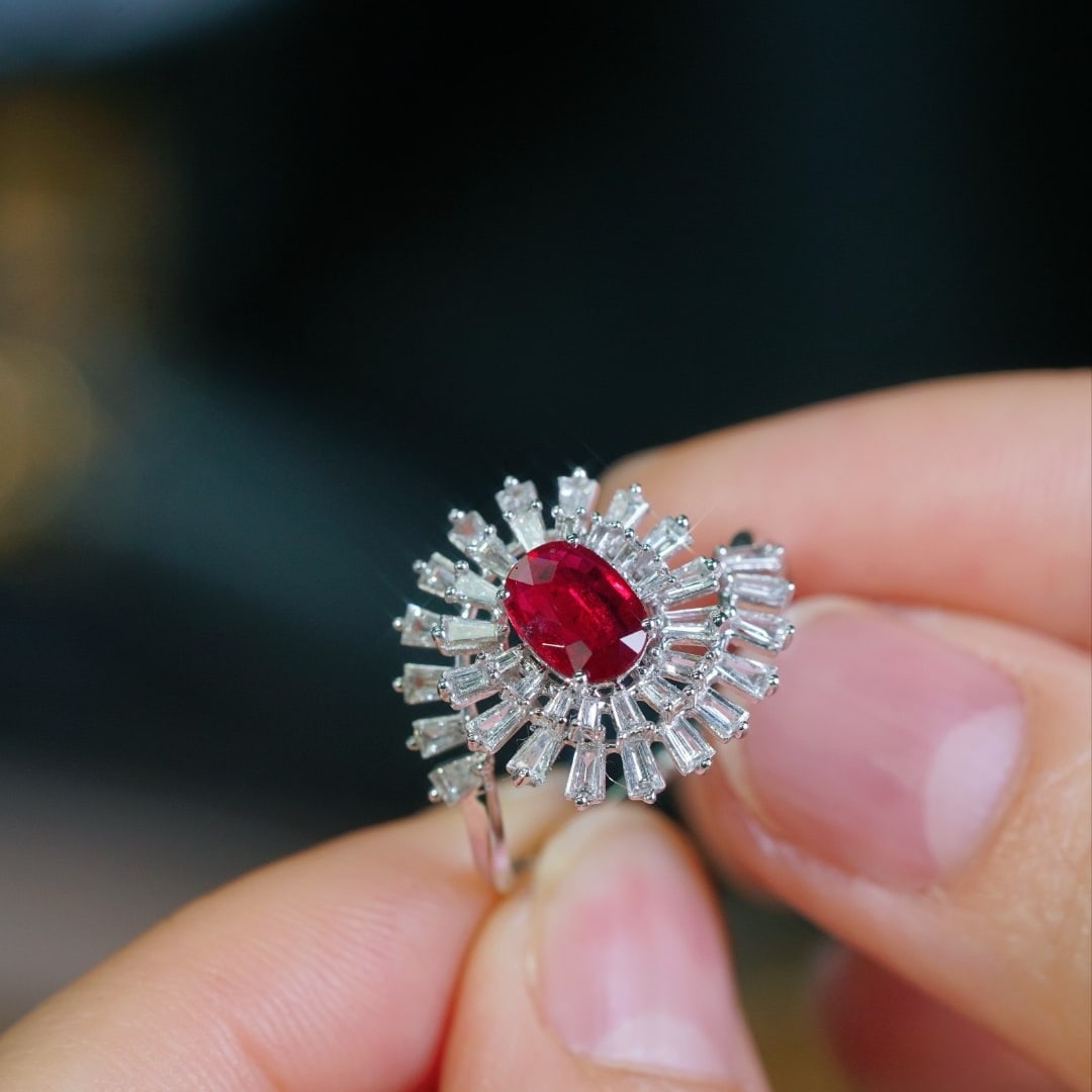 14k Gold 1.60 Ctw Natural Ruby & Diamond Ring - 2