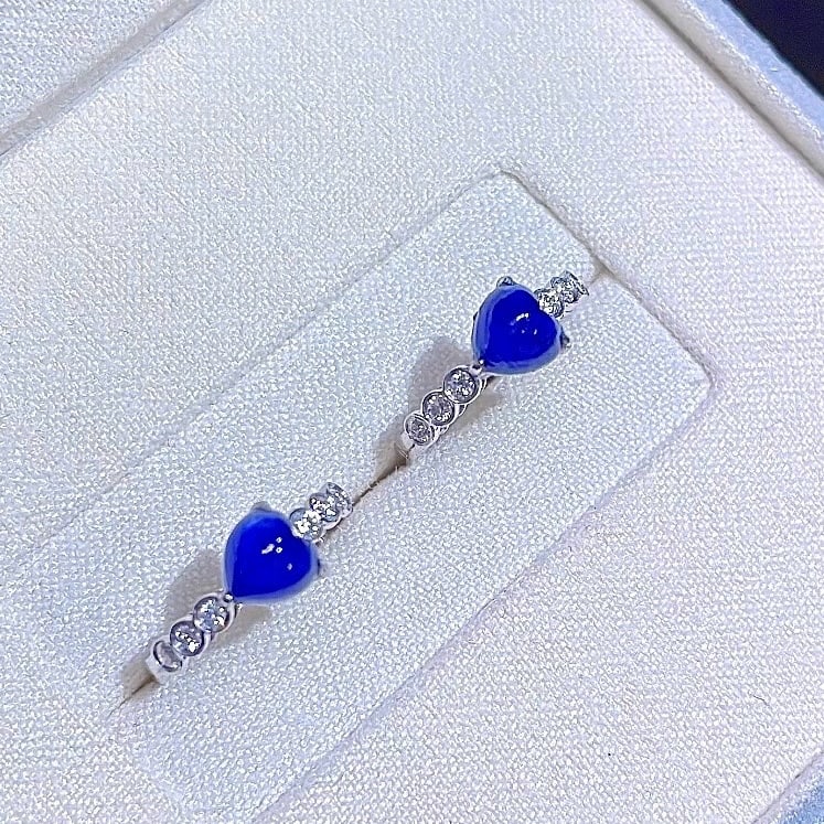14k Gold 1.70 Ctw Natural Sapphire & Diamond Earrings - 3
