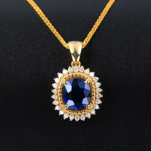 14k Gold 0.78 Ctw Natural Sapphire & Diamond Earrings - 7