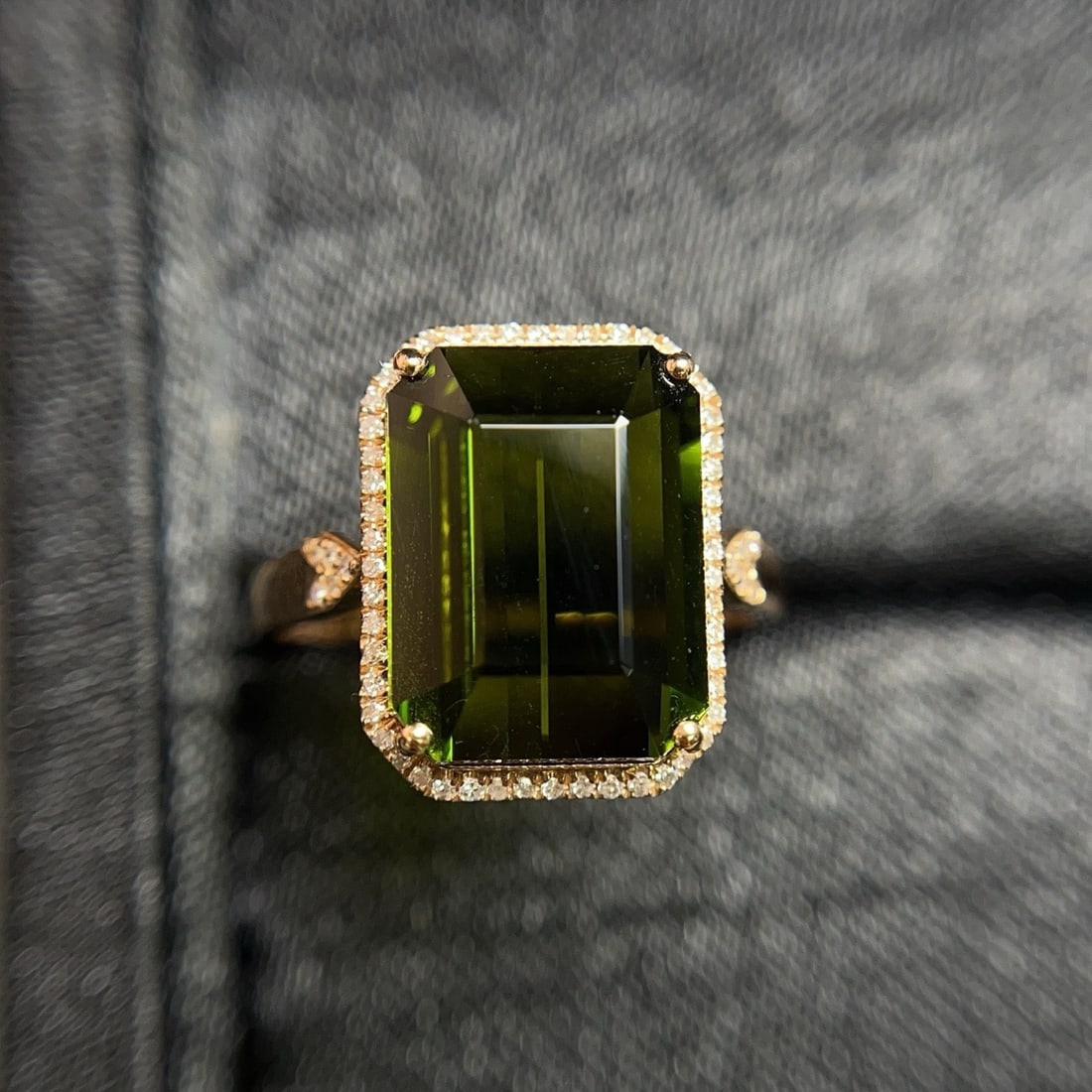 14k Gold 5.50 Ct Natural Tourmaline & Diamond Ring - 4