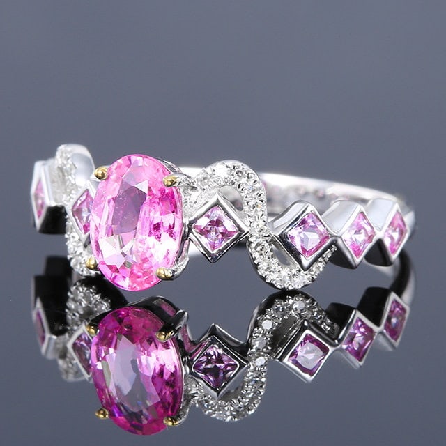 14k Gold 1.13 Ctw Natural Sapphire & Diamond Ring - 2