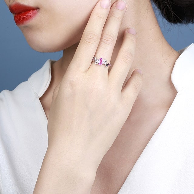 14k Gold 1.13 Ctw Natural Sapphire & Diamond Ring - 6