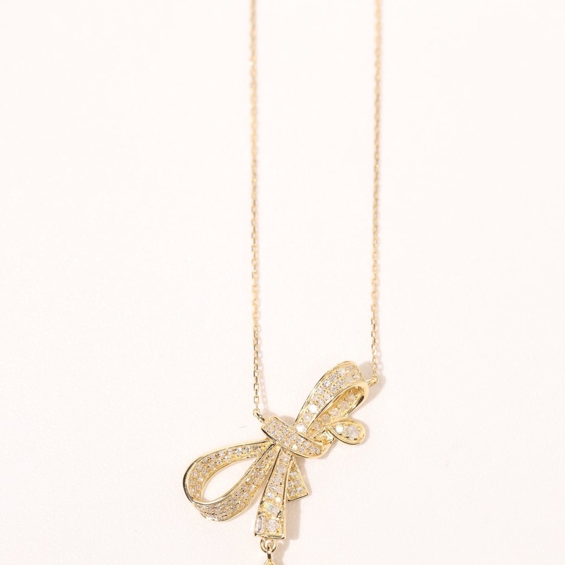 14k Gold 0.3 Ct Natural H Diamond Necklace - 4