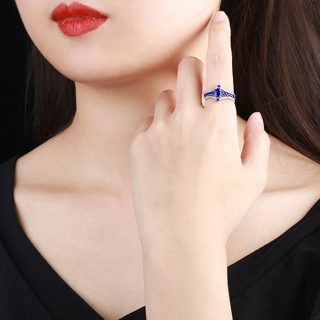 14k Gold 1.17 Ctw Natural Sapphire & Diamond Ring - 6