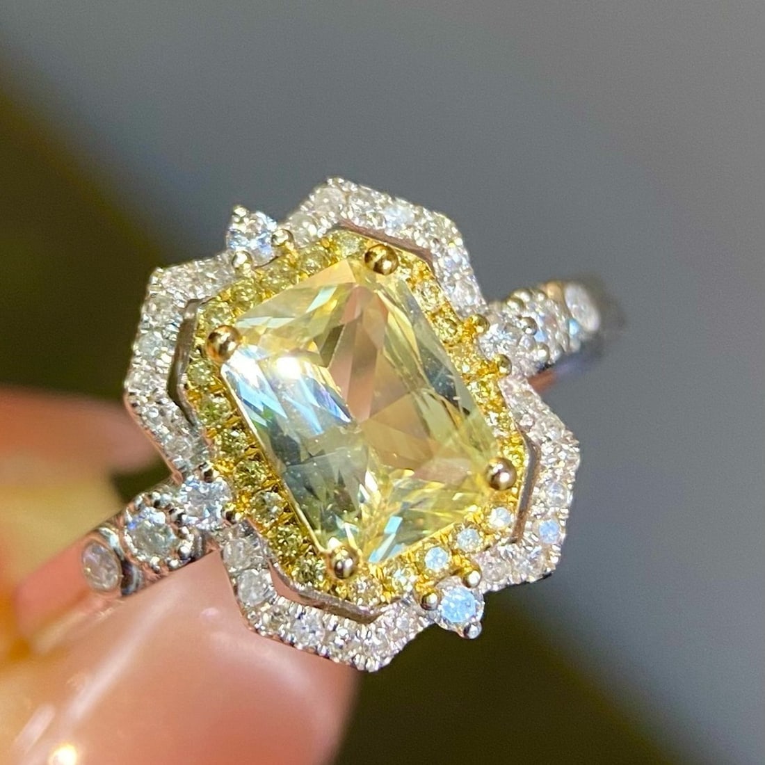 14k Gold 1.30 Ctw Natural Sapphire & Diamond Ring - 3