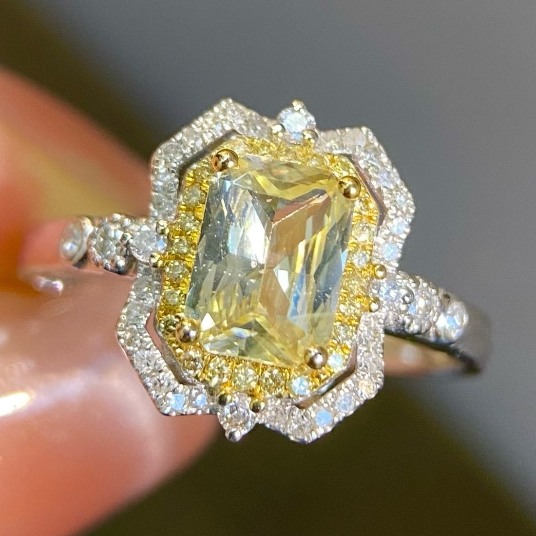 14k Gold 1.30 Ctw Natural Sapphire & Diamond Ring - 5